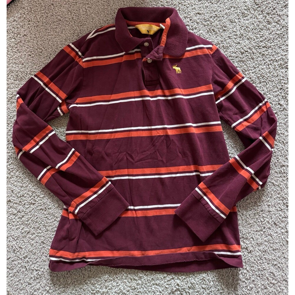 Vintage Y2K boy’s Abercrombie long sleeve collared polo